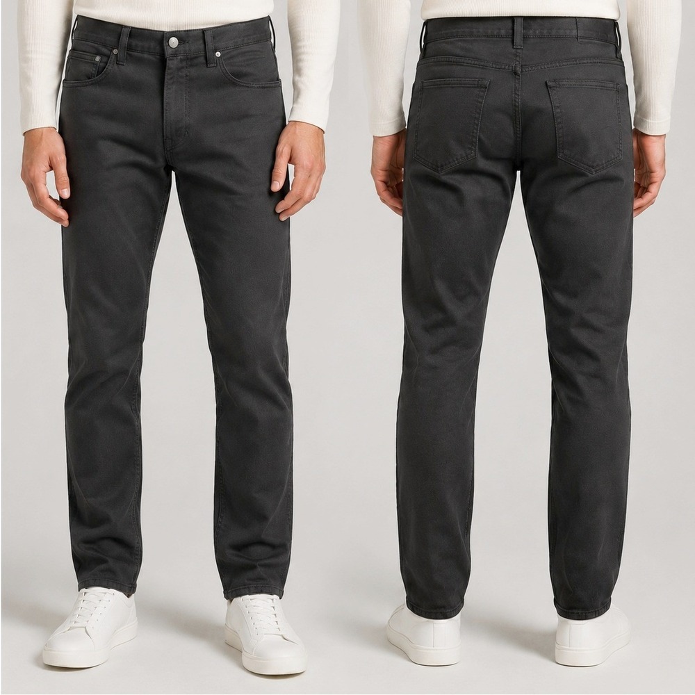Citizens of Humanity Mens 38 Bowery Standard Slim Soft Twill Pants Gray Charcoal